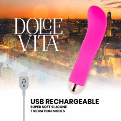 DOLCE VITA - VIBRADOR RECARGABLE ROSA DOS 7 VELOCIDADES