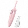 SATISFACTOR - VIBRADOR DE CLÍTORIS ROSA CON PUNTA GIRATORIA