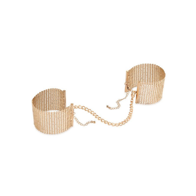 JOYERÍA - ESPOSAS DE MALLA METÁLICA DORADA DE METALLIC DESIRE