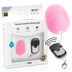 ONLINE - HUEVO VIBRATORIO ROSA CON CONTROL REMOTO