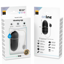 ONLINE - HUEVO VIBRATORIO IMPERMEABLE NEGRO