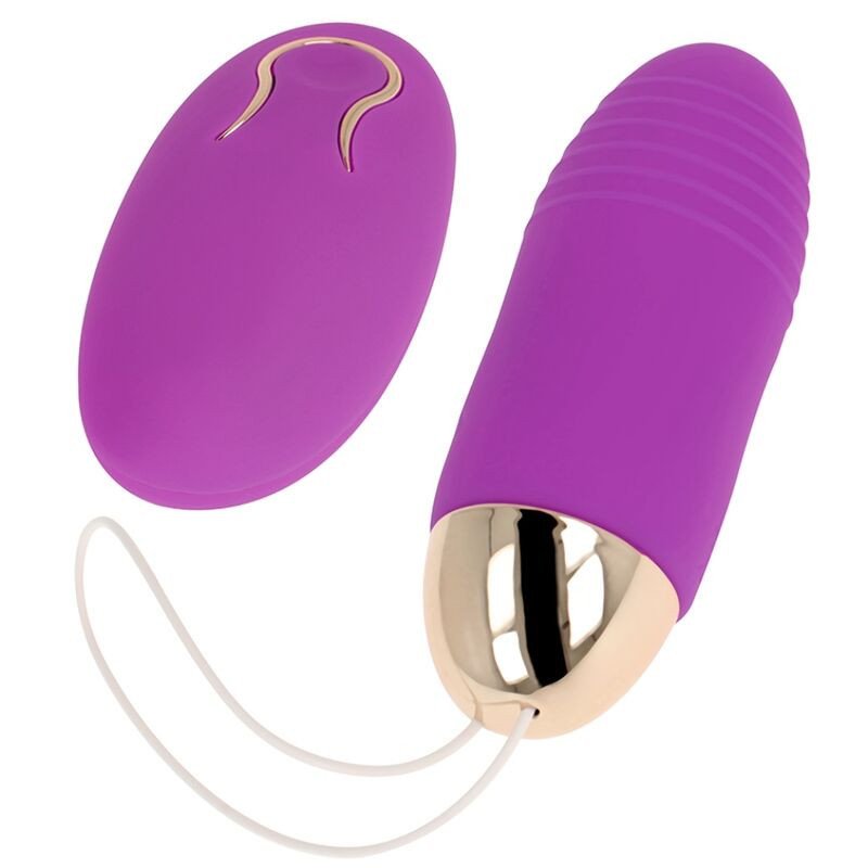 OHMAMA - HUEVO VIBRADOR CON CONTROL REMOTO, 10 VELOCIDADES, COLOR MORADO