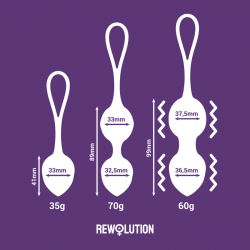 REWOLUTION - BOLAS VIBRATORIAS REWOBEADS CON CONTROL REMOTO Y TECNOLOGÍA WATCHME