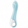 SATISFACTOR - VIBRADOR DE AIRE CON BOMBA 5+ VIBRADOR INFLABLE PARA EL PUNTO G APLICABLE AZUL