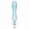 SATISFACTOR - VIBRADOR DE AIRE CON BOMBA 5+ VIBRADOR INFLABLE PARA EL PUNTO G APLICABLE AZUL