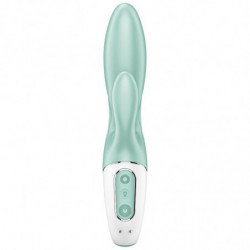 SATISFACTOR - CONEJO INFLABLE CON BOMBA DE AIRE 5+ VIBRADOR DE CONEJO VERDE