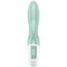 SATISFACTOR - CONEJO INFLABLE CON BOMBA DE AIRE 5+ VIBRADOR DE CONEJO VERDE