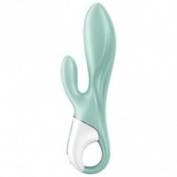 SATISFACTOR - CONEJO INFLABLE CON BOMBA DE AIRE 5+ VIBRADOR DE CONEJO VERDE