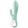 SATISFACTOR - CONEJO INFLABLE CON BOMBA DE AIRE 5+ VIBRADOR DE CONEJO VERDE