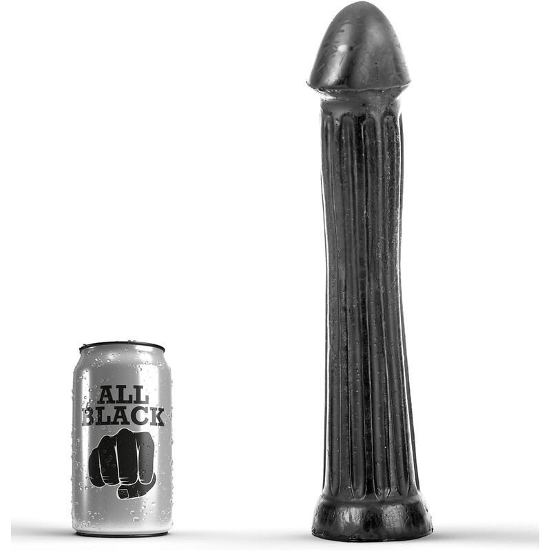 TODO NEGRO - DILDO CON ENCHUFE DE 31 CM