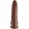 KING COCK - 9 PENE REALISTICO MARRON 22.9 CM