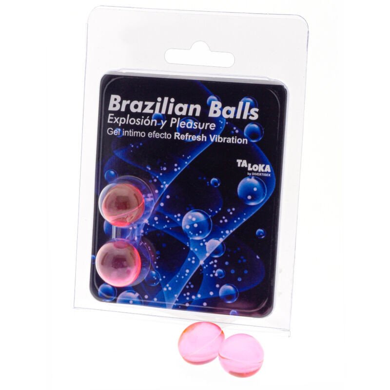 TALOKA - 2 BOLAS BRASILEÑAS REFRESCANTES CON EFECTO VIBRATORIO Y GEL EXCITANTE
