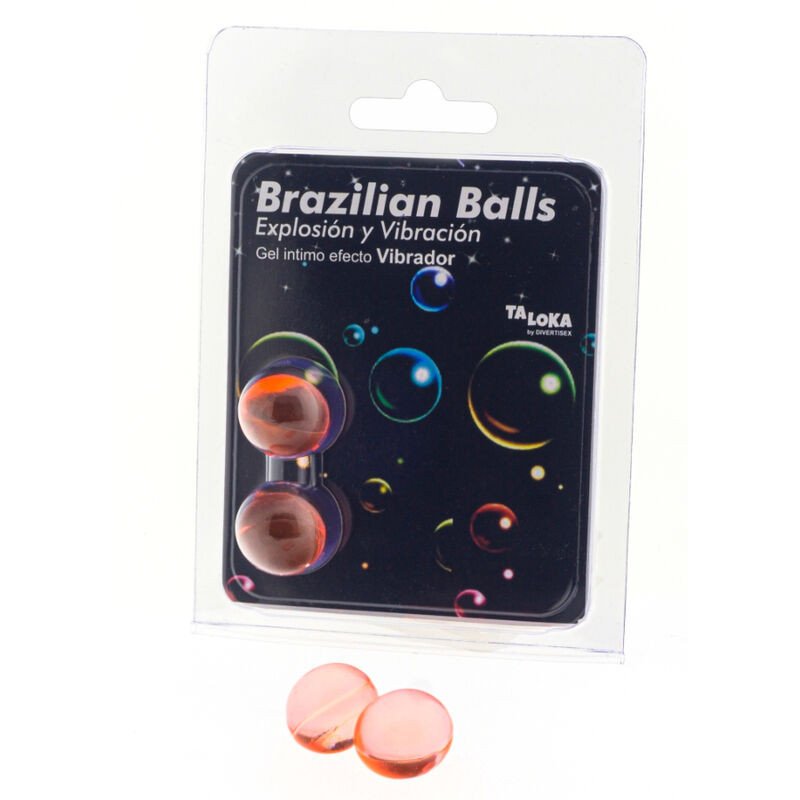 TALOKA - 2 BOLAS BRASILEÑAS CON EFECTO VIBRATORIO Y GEL EXCITANTE