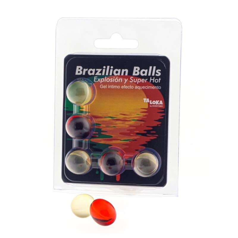 TALOKA - 5 BOLAS BRASILEÑAS EFECTO SUPER CALIENTE GEL EXCITANTE