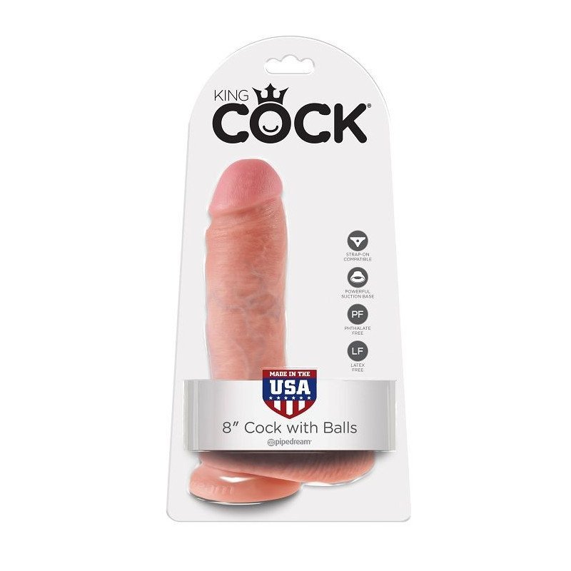 KING COCK - 8 PENE REALISTICO NATURAL 20.3 CM