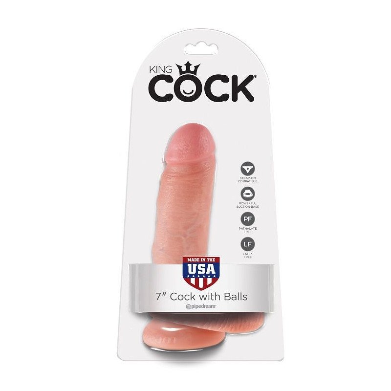 KING COCK - 7 PENE REALISTICO NATURAL 17.8 CM