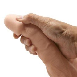 BAILE - HERMOSO ENCUENTRO BAHAMUT DILDO FLEXIBLE REALISTA 21.8 CM NATURAL