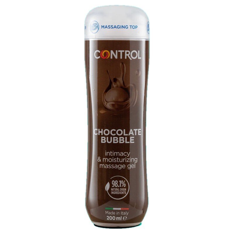 CONTROL - GEL DE MASAJE 3 EN 1 CHOCOLATE BURBUJAS 200 ML