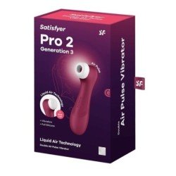 SATISFACTOR - PRO 2 GENERACIÓN 3 TECNOLOGÍA DE AIRE LÍQUIDO ROJO VINO