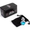 SECRETPLAY - Tapón anal metálico con forma de corazón azul, tamaño pequeño (7 cm).