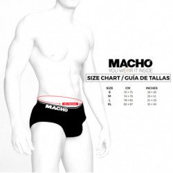 MACHO - MS24R CALZONCILLOS BRAGUITAS ROJO OSCURO XL