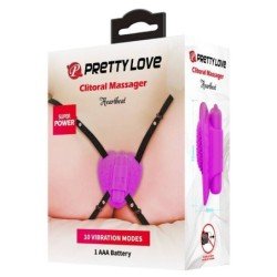 PRETTY LOVE - MASAJEADOR DE CLÍTORIS CON LATIDO DE CORAZÓN, 10 MODOS DE VIBRACIÓN, COLOR MORADO