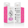 INTENSO - TAPÓN ANAL DE METAL DE ALUMINIO CON CRISTAL ROSA TALLA M