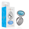 INTENSO - TAPÓN ANAL DE METAL DE ALUMINIO CON CRISTAL AZUL TALLA M