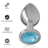 INTENSO - TAPÓN ANAL DE METAL DE ALUMINIO CON CRISTAL AZUL TALLA M