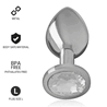 INTENSO - TAPÓN ANAL DE METAL DE ALUMINIO CON CRISTAL DE PLATA TALLA L
