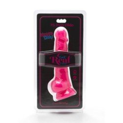 SÉ REAL - PENES FELICES DE 19 CM CON TESTÍCULOS ROSAS