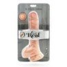 SÉ REAL - DILDO DE DOBLE DENSIDAD DE 25,5 CM CON BOLAS Y PIEL