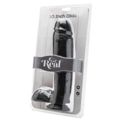 GET REAL - DILDO DE 25,5 CM CON BOLAS NEGRO