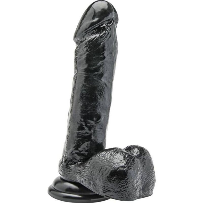 SÉ REAL - DILDO DE 18 CM CON BOLAS NEGRO