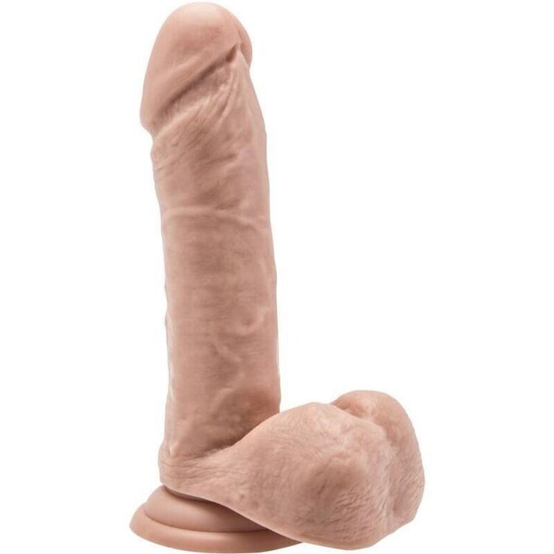 SÉ REAL - DILDO DE 18 CM CON BOLSAS DE PIEL