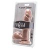 SÉ REAL - DILDO DE 18 CM CON BOLSAS DE PIEL