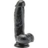 SÉ REAL - DILDO DE 12 CM CON BOLAS NEGRO