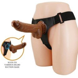 PRETTY LOVE - BRAGUITAS CON ARNÉS ARNÉS UNIVERSAL CON DILDO MICHEAL 20 CM NEGRO