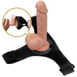 PRETTY LOVE - BRAGUITAS CON ARNÉS ARNÉS UNIVERSAL CON DILDO JERRY 21,8 CM NATURAL