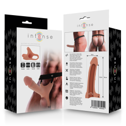 INTENSO - ARNÉS HUECO CON DILDO DE SILICONA 16 X 3,5 CM