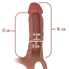 INTENSO - ARNÉS HUECO CON DILDO DE SILICONA 16 X 3,5 CM
