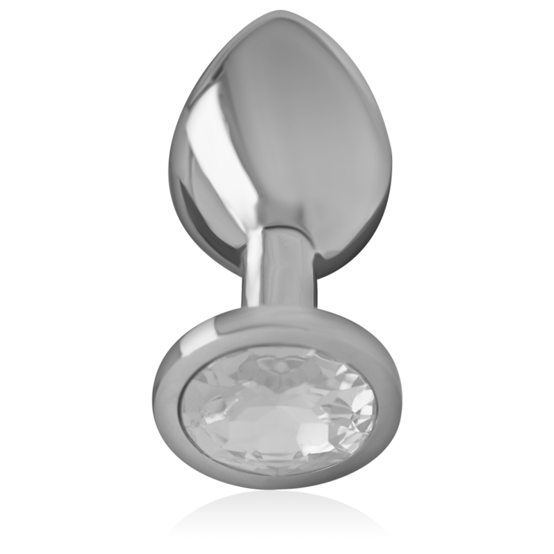 INTENSO - TAPÓN ANAL DE METAL DE ALUMINIO CON CRISTAL DE PLATA TALLA S