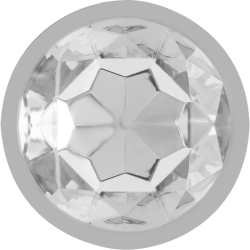INTENSO - TAPÓN ANAL DE METAL DE ALUMINIO CON CRISTAL DE PLATA TALLA S