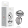 INTENSO - TAPÓN ANAL DE METAL DE ALUMINIO BLANCO CON FORMA DE CORAZÓN, TALLA M