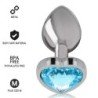 INTENSO - TAPÓN ANAL DE METAL DE ALUMINIO, CORAZÓN AZUL, TALLA M
