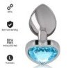 INTENSO - TAPÓN ANAL DE METAL DE ALUMINIO CORAZÓN AZUL TALLA L