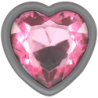 INTENSO - TAPÓN ANAL DE METAL DE ALUMINIO ROSA CON FORMA DE CORAZÓN TALLA L