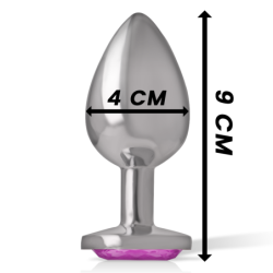 INTENSO - TAPÓN ANAL DE METAL DE ALUMINIO ROSA CON FORMA DE CORAZÓN TALLA L