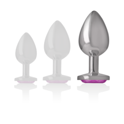 INTENSO - TAPÓN ANAL DE METAL DE ALUMINIO ROSA CON FORMA DE CORAZÓN TALLA L