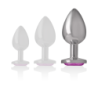 INTENSO - TAPÓN ANAL DE METAL DE ALUMINIO ROSA CON FORMA DE CORAZÓN TALLA L